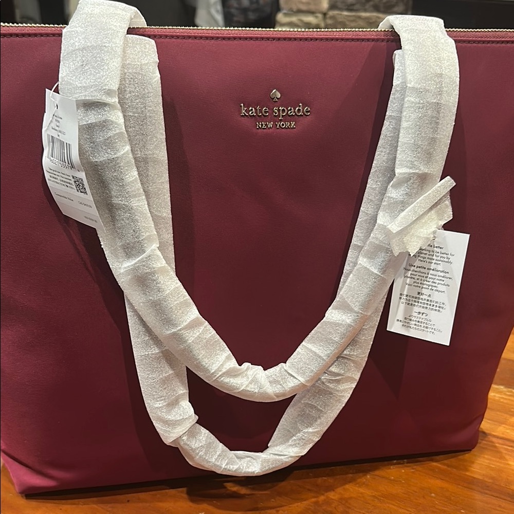 Kate Spade Red Tote Bag with Structured Design